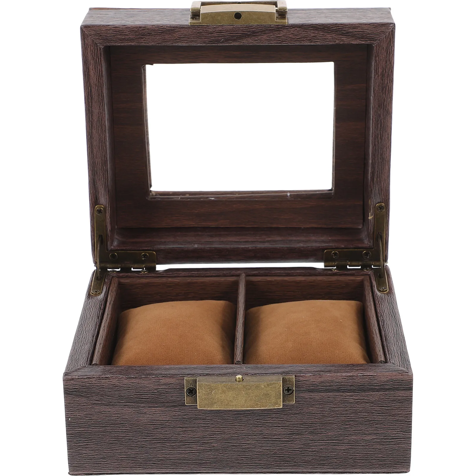 

Retro Wood Jewelry Box Small Lightweight Vintage Jewelry Organizer Case Storage Trinket Display Container Trinket Box
