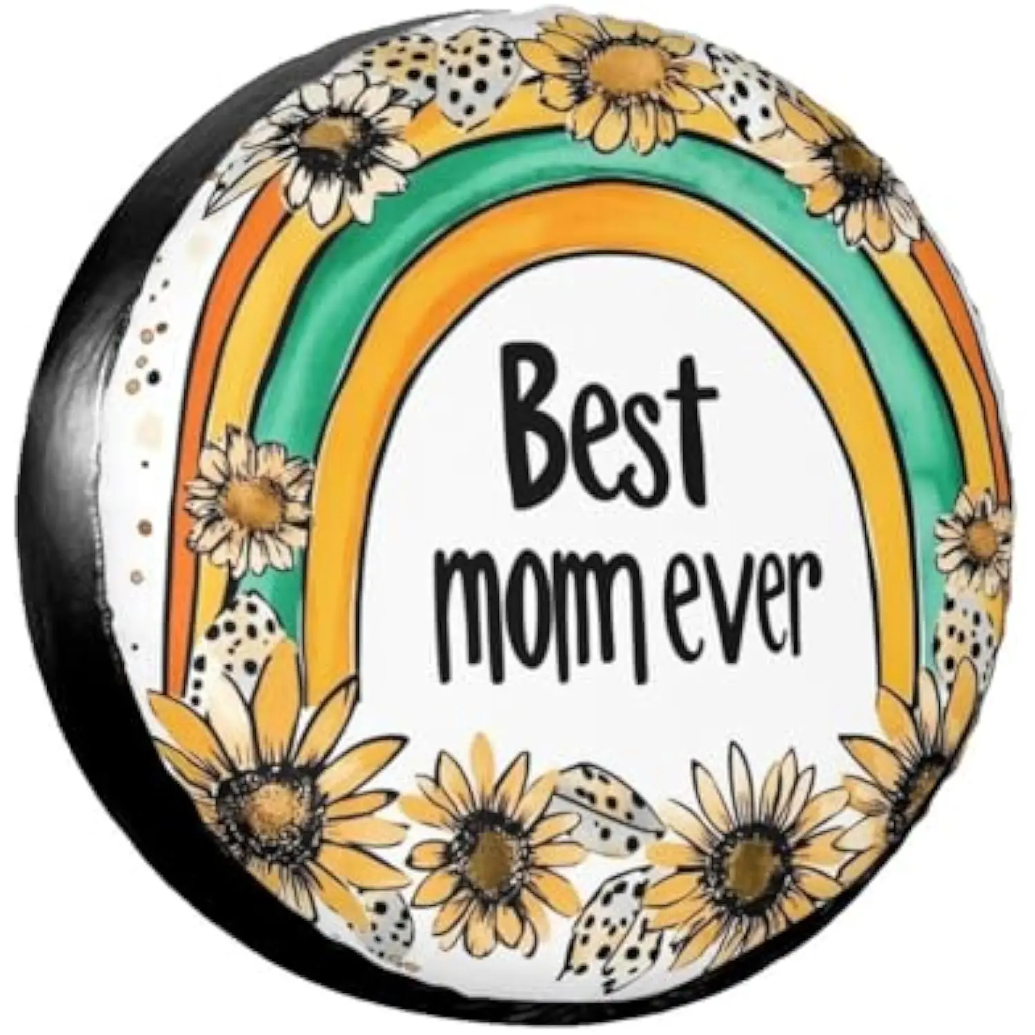 

Sunflower Best Mom Ever Tire Cover Waterproof Wheel Protector for RV SUV Trailer Camper Outdoor