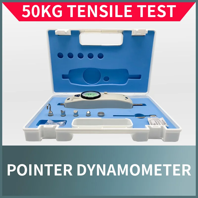 500N Digital Pointer Push Pull Force Gauge Manual Horizontal Harness Terminal Tension Tester Inspection Machine Test Stroke 50mm