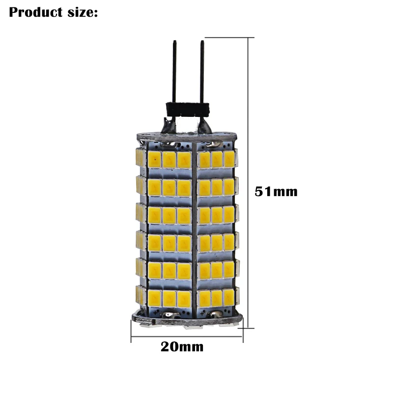 5W G4 LED Corn Bulb Super Bright 12V Energy Saving Candle Spotlight for Home Indoor Chandelier Lighting 12 Volt Warm White 3000K