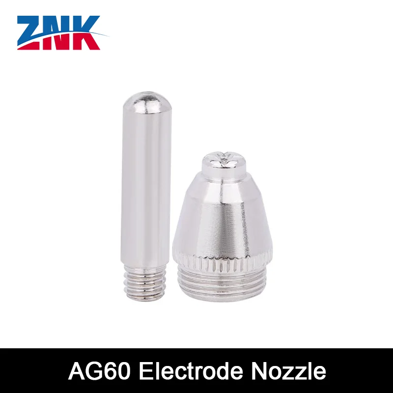 

ZNK 10Pcs AG60 Nozzle Electrodes Welding Accessories Plasma Cutting Machine Consumables Kit Welding Accessories
