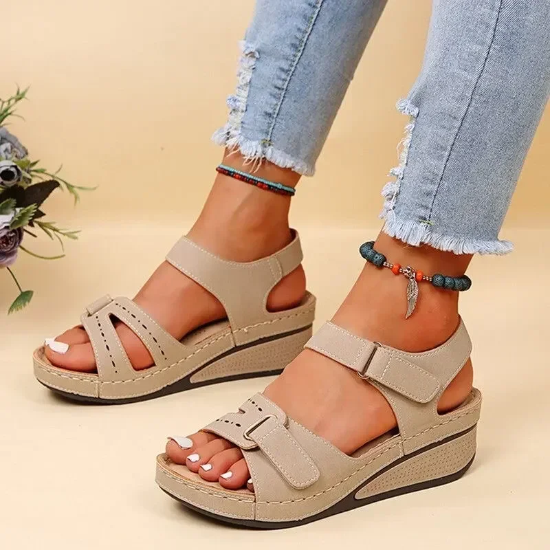 Women Sandals Soft Stitching Ladies Comfortable Flat Open Toe Beach Shoes Footwear Treking Fashion Womens Slippers3 Colors