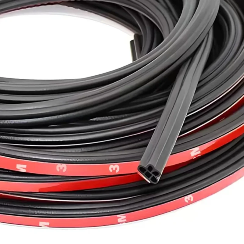 Car Door Seals Double-Layer Auto Stickers Soundproof Hood Car Accessories Rubber Door Car Anti-Collision Sealing Strip For Car