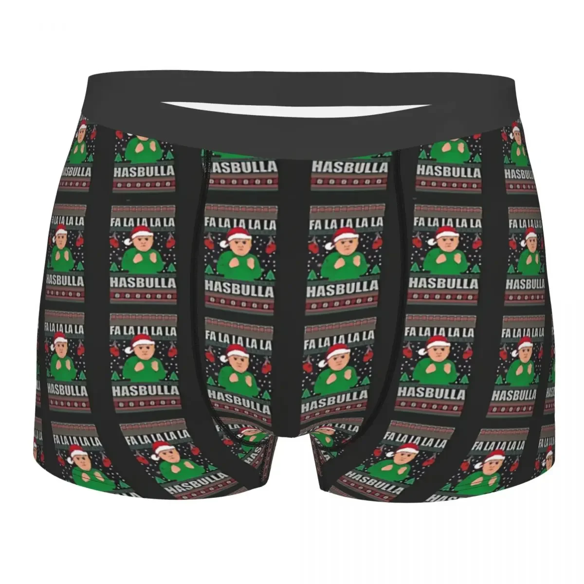 Funny Christmas Man's Boxer Briefs Underwear Hasbulla Magomedov Highly Breathable Top Quality Sexy Shorts Gift Idea