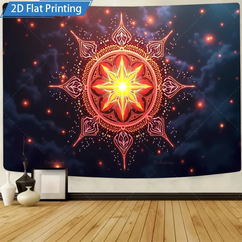 1pc Wall Tapestry Mandala Star Tapestry - Boho Chic Wall Hanging for Bedroom Decor