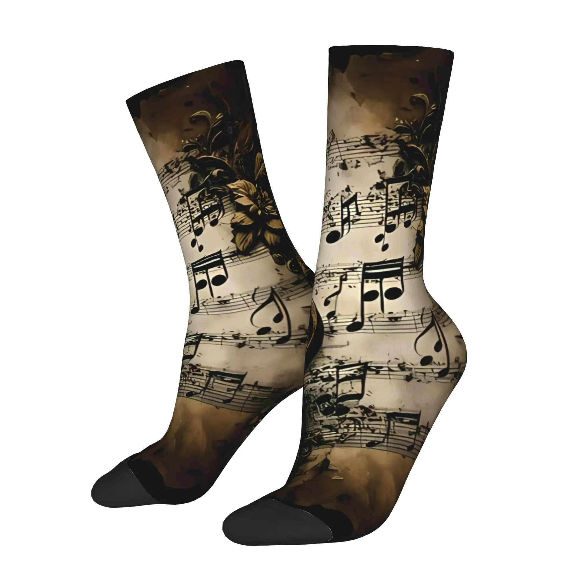 

Musical Notes Magnificent Socks Male Mens Women Autumn Stockings Printed
