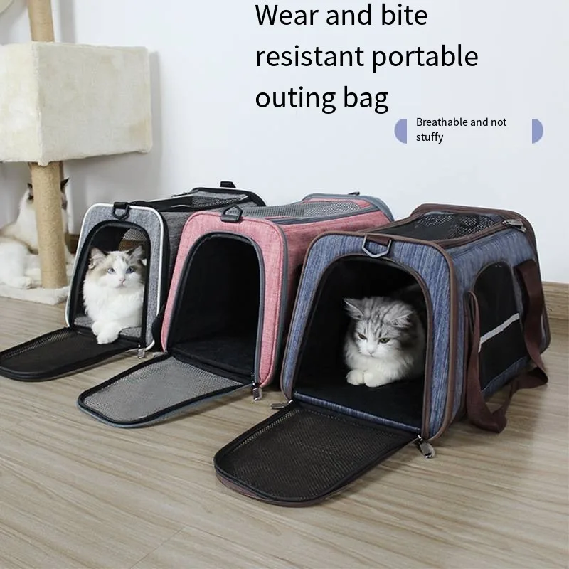 

Newest Cat Bag for Going Out Portable Breathable Car Pet Bag Portable Foldable Pet Bag Multi Functional Dog Backpack