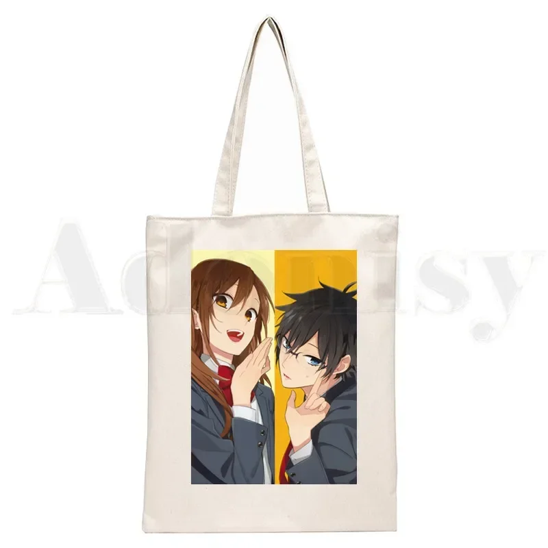 Horimiya Hori San To Miyamura Kun Anime Cartoon Handbags Shoulder Bags Casual Shopping Girls Handbag Women Elegant Canvas Bag