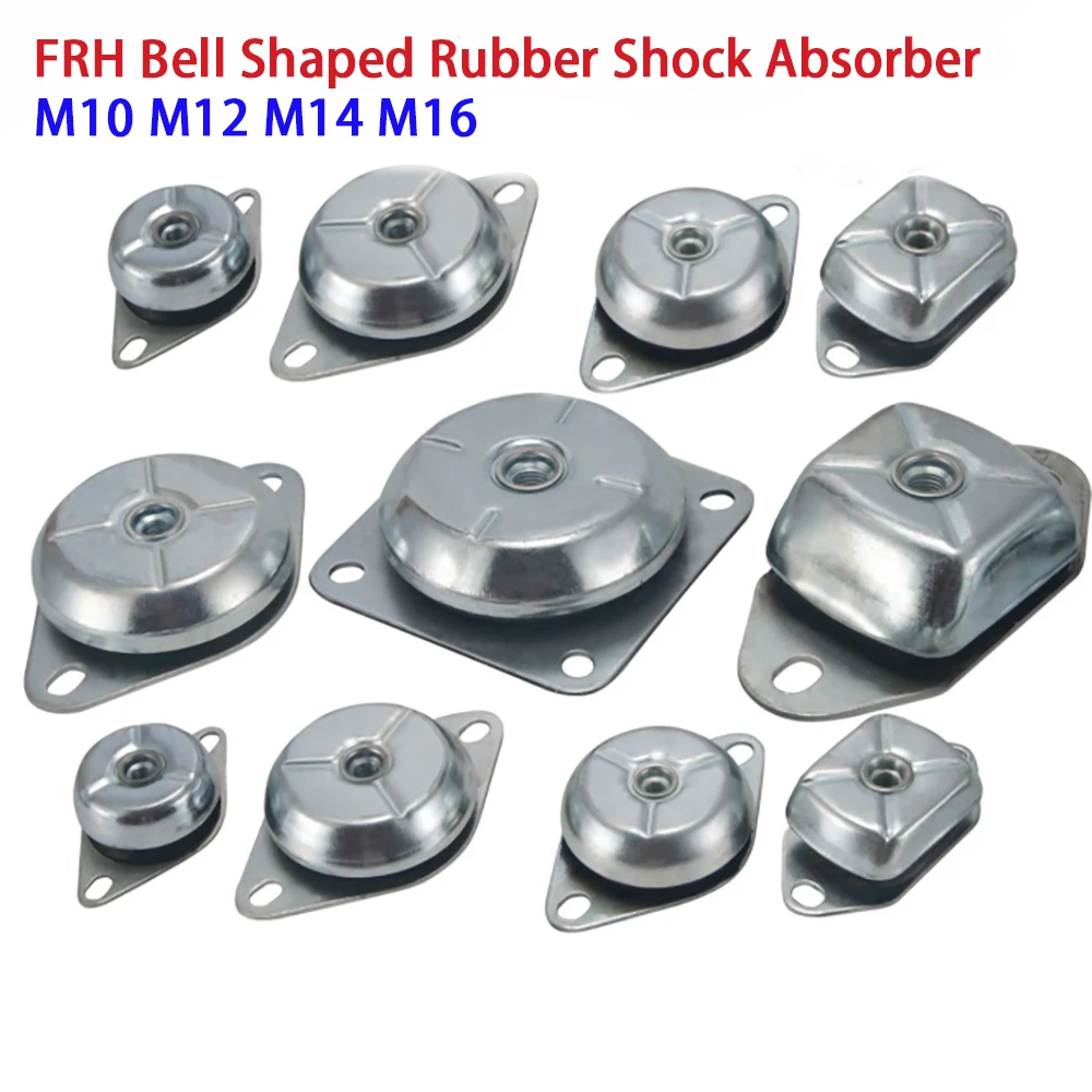 1Pcs FRH Bowl Shaped Vibration Bell Shaped Rubber Shock Absorber Isolation Pad M10-M20 Generator Marine Equipment Water Pump