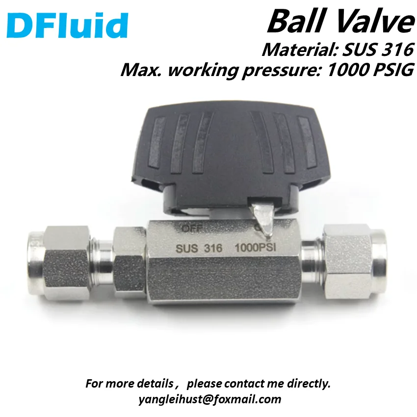 

Stainless Steel 316 BALL VALVE 1000psig 6MPa High Pressure 1/4" 3/8" 1/2" 6mm 8 10 12mm Compression Connection replace Swagelok