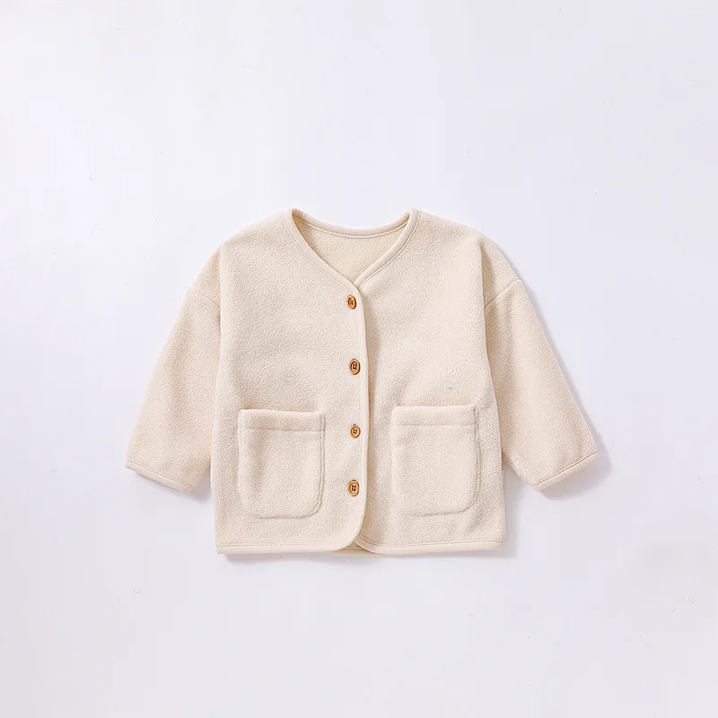 0-3Y Girls Coat Fashion Toddler Boys Girls Autumn Spring Coat Beige Long Sleeve Baby Jacket Outerwear Baby Clothes