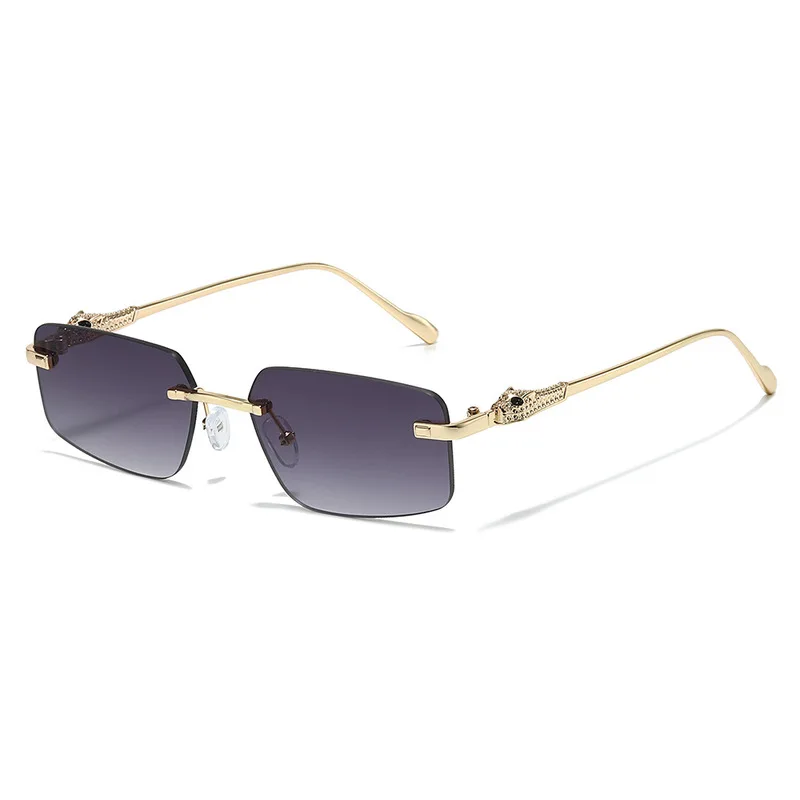 Europe and America2026New Fashionable Square Frameless Sunglasses for Women, Personalized Trendy Outdoor Sun Protection Sunglass