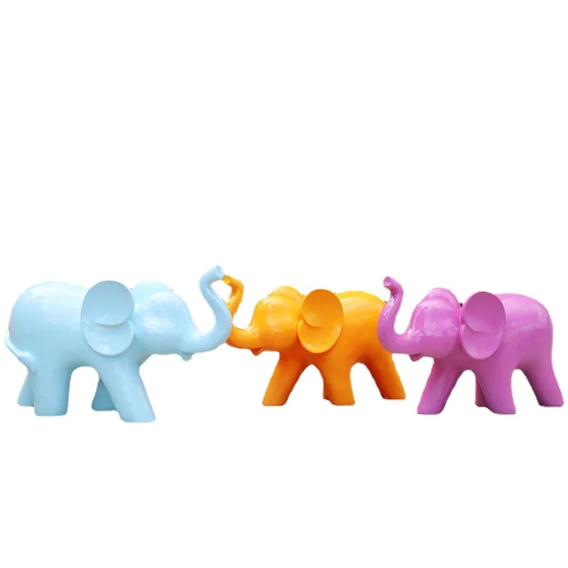 

Abstract cartoon cute animal elephant outdoor fiberglass landscape sculpture sketch garden shopping mall community decoration