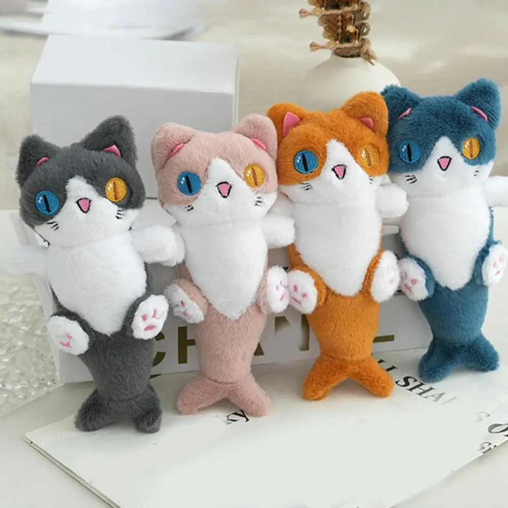 Plush Doll Pendant Soft Toy Keychain Adorable Mermaid Cat Doll Backpack Keychain Soft Stuffed Pendant for Backpack Pendant Gifts