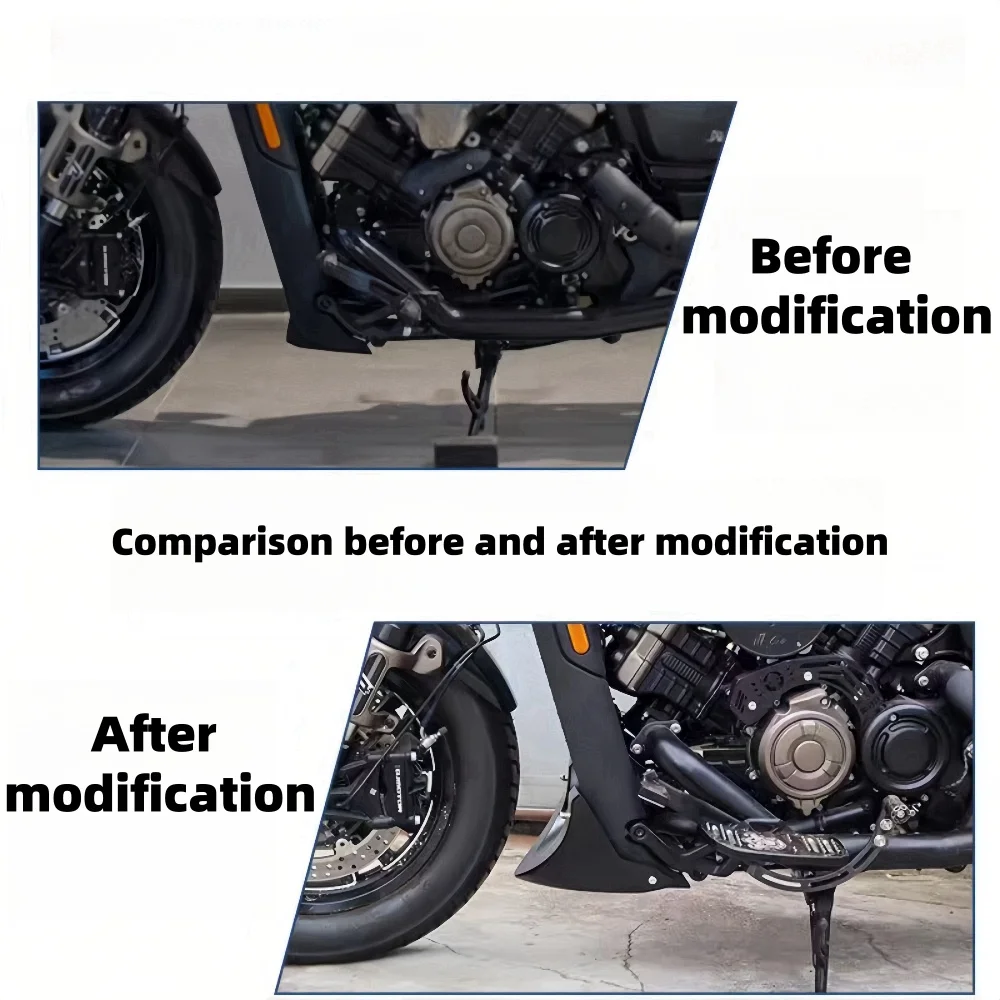 For QJMOTOR SRV 600 SRV 600Vmodified lower guide cover non-destructive straight up special bottom support decorative cover lower