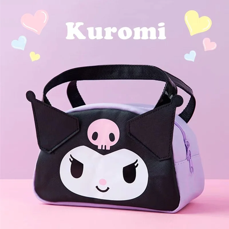 Borsa Sanrio Kuromi Little Devil grande capacità portatile da viaggio estivo portatile articoli da toeletta borsa per il trucco borsa da lavoro