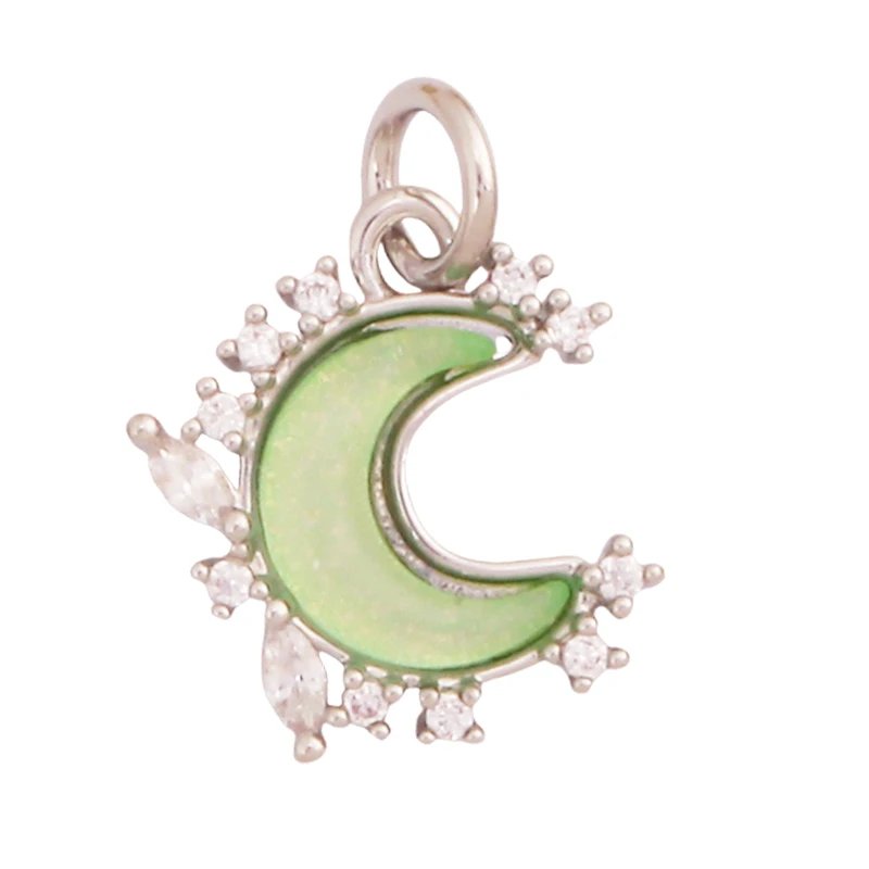 Trendy Mini Windmühle blinkende Bolzen Stern Sonne Mond Regenbogen Schneeflocke Charm Anhänger, Handwerk Schmuck Halskette Armband Zubehör S28 – Detail 34