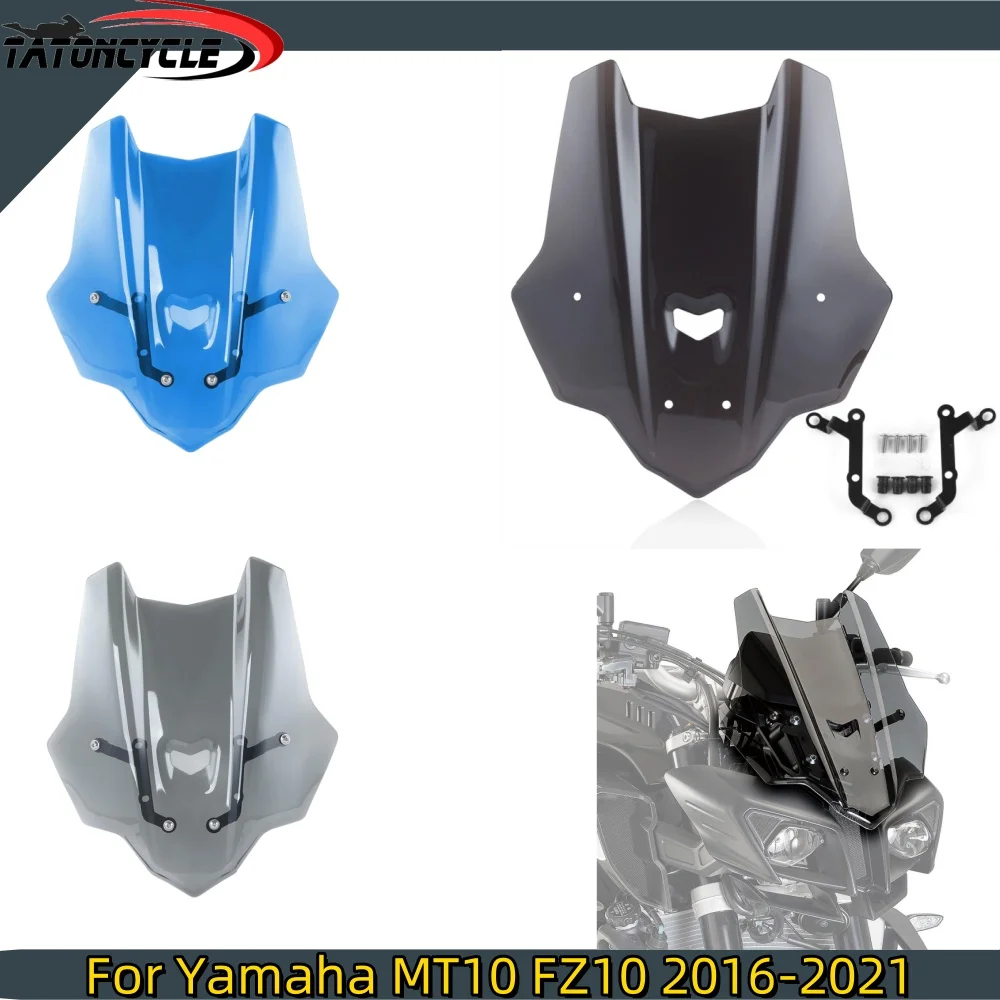 

For Yamaha FZ MT 10 Motorcycle Windshield WindScreen Visor Viser Front Wind Deflector MT10 FZ10 MT-10 FZ-10 2016-2021Accessories