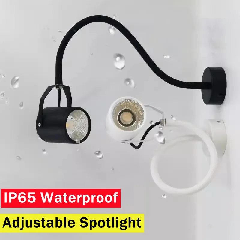 

Flexible Hose Adjustable Outdoor Wall Light IP65 Waterproof Bendable Long Pole Spotlight for Storefronts Garden Outdoor Lighting