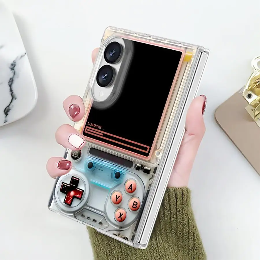 Art Pattern Advanced Gaming Console Case for Samsung Galaxy Z Fold 8 ZFold 8 PC Hard Luxury ZFold8 Phone Cover