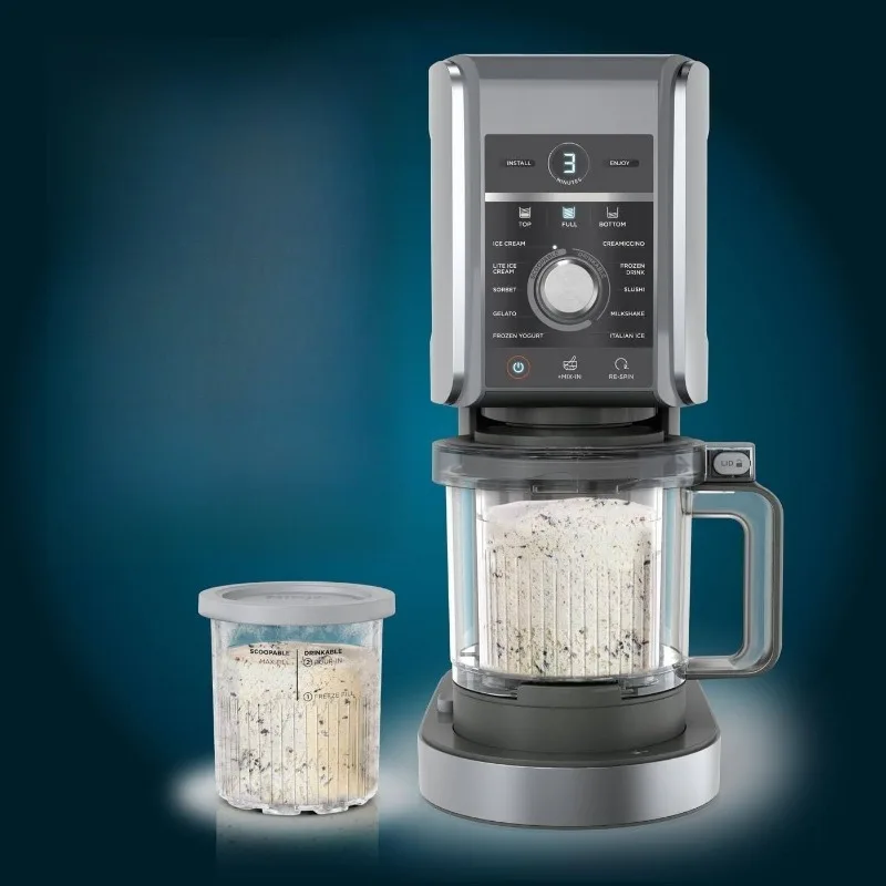 2026 Ice Cream Maker for Home Use Homemade Fruit Ice Cream with Ice Cream Machine 10-in-1 Set