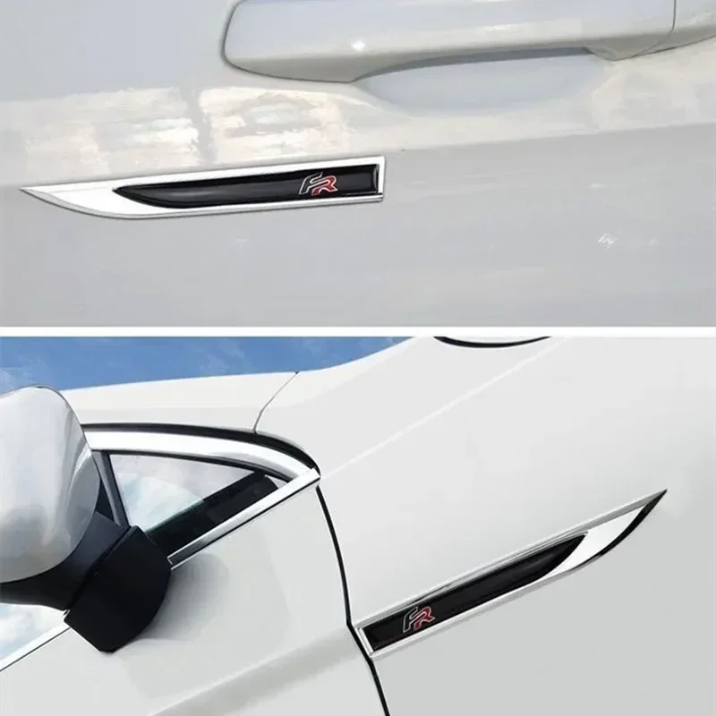 2pcs x 3D PVC Metal FR Logo Side Fender Emblem Badge Sticker Decal for Seat FR Leon Ibiza Altea Cupra Exe