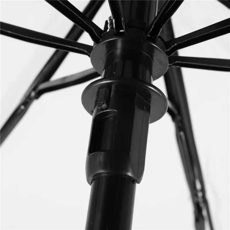 A97T 5X Automatic Umbrella Rain Women Men Sun Rain Auto Umbrella Compact Folding Windproof Style Transparent + Black Border