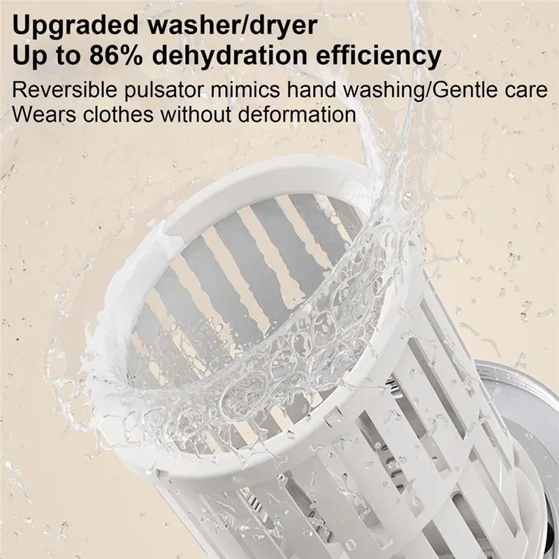 

A60T Effortless Home Use Mini Washing Machine-Portable Underwear Washer For Travel, Dorm Rooms, Apartments Daily Laundundry