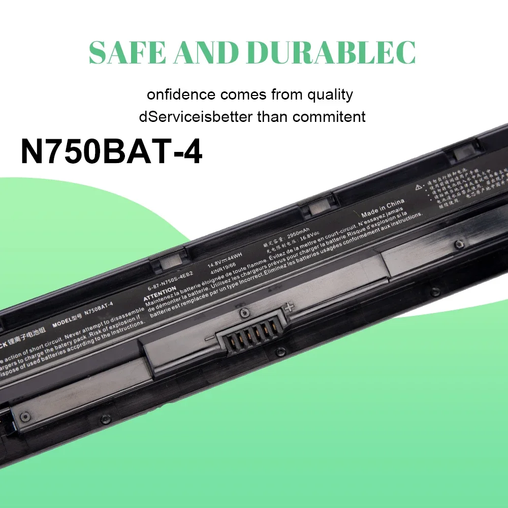 

Аккумулятор N750BAT-4 для Clevo N750BU N751BU N750WU N750S серии 87-N750S-31C00 6-87-N750S-4EB1 36 месяцев, бесплатная гарантия