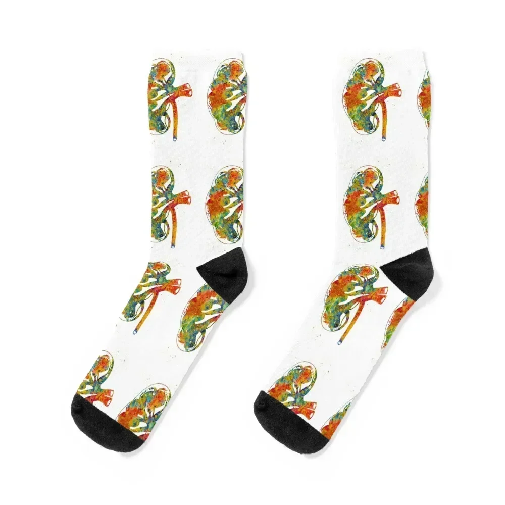 Kidney section Socks floral funny gifts compression Ladies Socks Men's