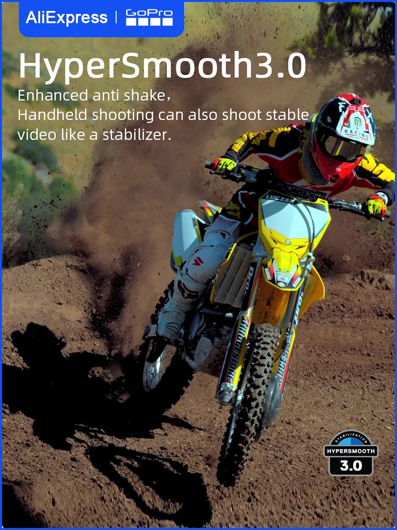 كاميرا GoPro HERO 9 Black Action 4K 5.2K فيديو 20 ميجابكسل مع شاشة أمامية ملونة خوذة حية Go Pro 9 كاميرا رياضية #5