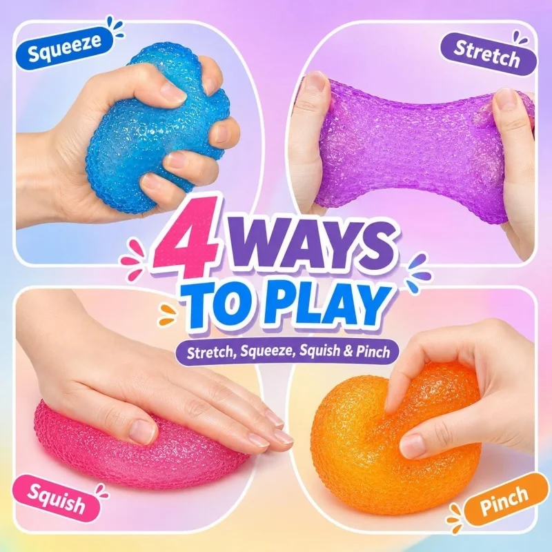 Gumdrop Squishy Toys Mini Candy Stress Ball Sensory Squeeze Toy Soft Hand Fidgets for Anxiety Relief Birthday Goodie Bag Fillers view 2