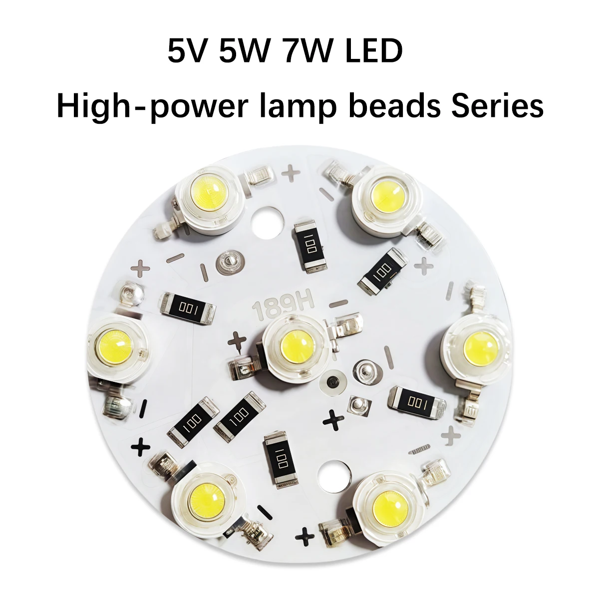 

5PCS LED DC5V Round High Brightness 5W 7WPCB Aluminum Bottom Light Board Warm White Light For DIY Low Voltage Light Bulb