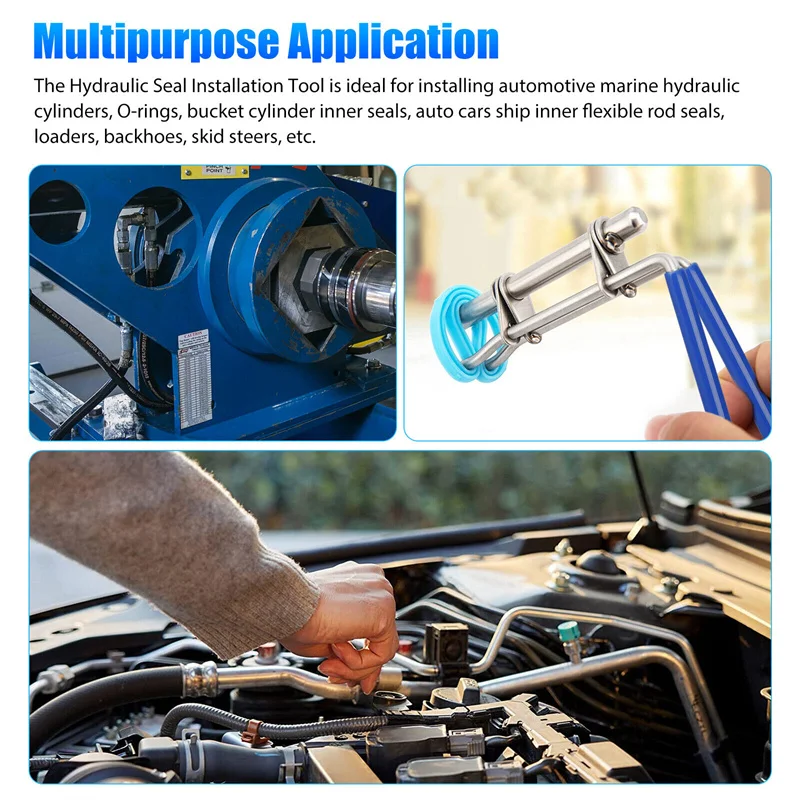 3 pçs alicate de aço inoxidável engrossado para vedação de juntas de vedação de óleo cilindro hidráulico u-ring y-ring ferramenta de vedação de óleo s m l