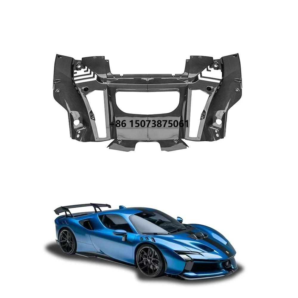 Dry Carbon Fiber Front Trunk Trim 4PCS Set for SF90 SF90 XX Style Exterior Accessories