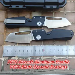 JUFULE New WinterBlade Style Magnet Inside Aluminum Handle VG10 Ceramic Bearings Pocket EDC Tool Camping Hunting Folding Knife