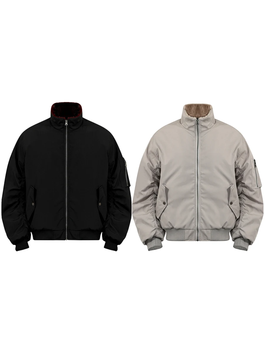 

Куртка TR Bruift в американском ретро-стиле, утепленная, из хлопка, свободного кроя, с воротником-стойкой, в стиле летного костюма, молодежная повседневная верхняя одежда с длинными рукавами