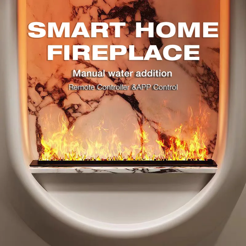 مدفأة تفتيت الماء ثلاثية الأبعاد لهب ملون صديقة للبيئة للمنزل الذكي مدفأة تبخير حديثة-تأثير لهب حقيقي ثلاثي الأبعاد بدون حرارة