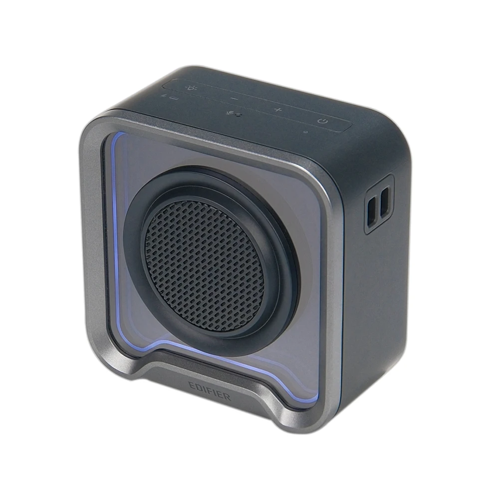 Edifier QS20 Tragbarer Bluetooth-Lautsprecher mit Umgebungsbeleuchtung, Bluetooth V6.0, IP67, wasserdicht, 12 Stunden Akkulaufzeit, mit Mikrofon für den Außenbereich
