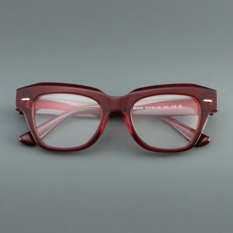 

2025 New Thick Acetate Glasses Frame Classic Women Optical Prescription Eyewear Custom Logo Men Myopia Reading Retro Eyeglasses