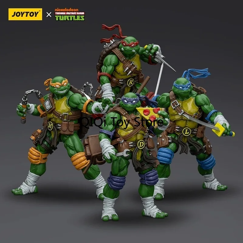 

In Stock JOYTOY Dark Source Ninja Soldier Turtle Four-man Genuine Authorized 1:18 Full Dynamic Model Play Doll