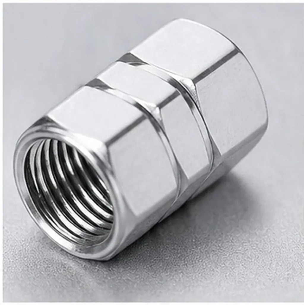 4Pcs Aluminum Racing Style Tire Stem Caps Universal Fit Car Motorcycle Wheel Tire Air Caps Protective Cover Silver