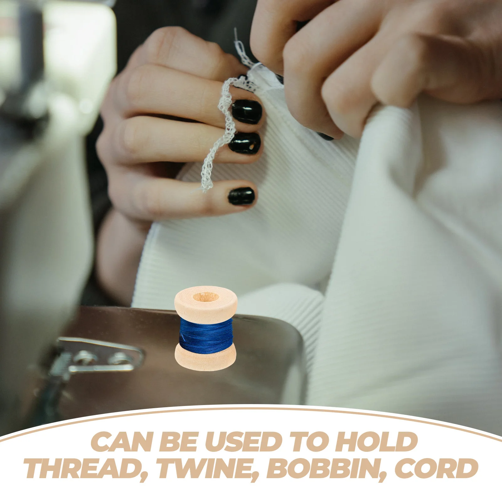 100 قطعة بكرات خشبية ملونة بسهولة غطى بالرمل البناء الصلب للأنشطة اليدوية موضوع خيوط الحبل 13x15 مللي متر