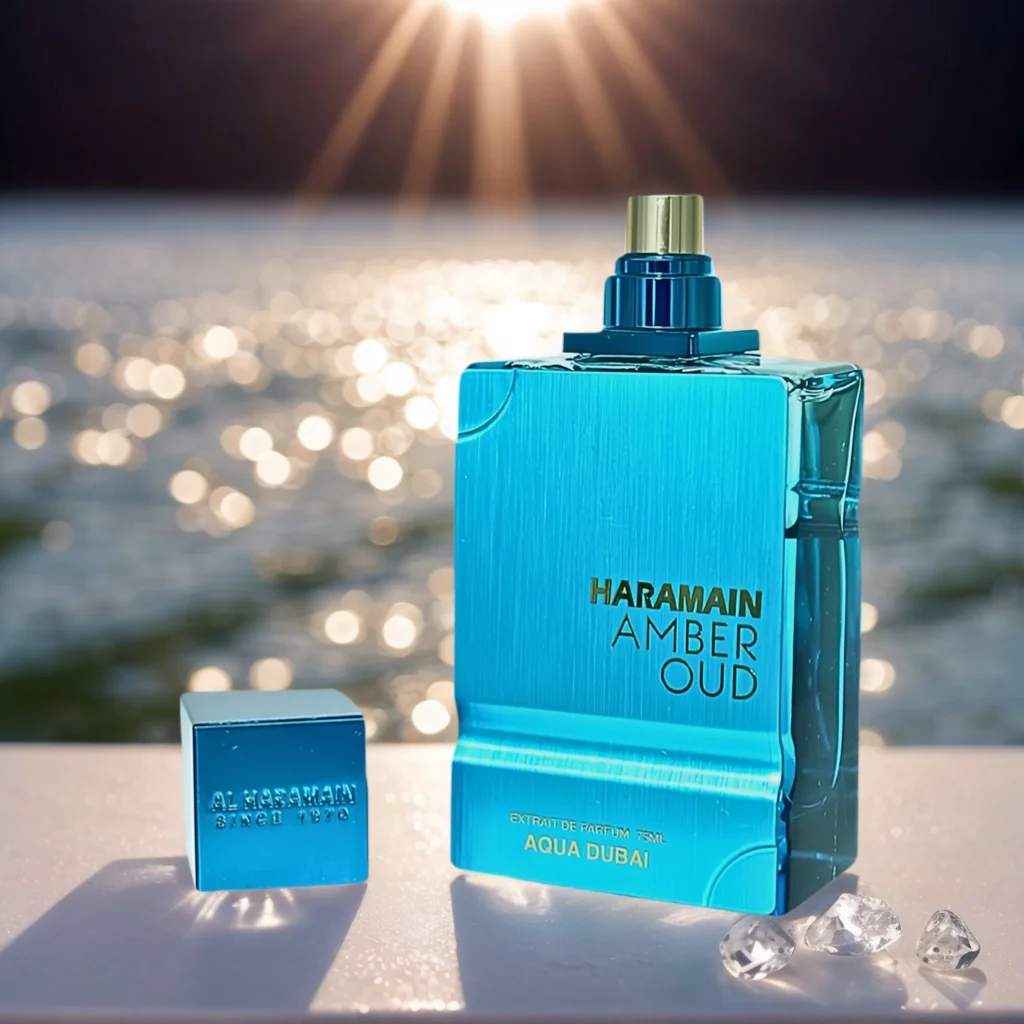 Al Haramain Amber Oud Aqua Eau de Parfum | 60 مل رائحة عطرية مائية طازجة | عطر عربي للجنسين مع ملاحظات البحرية وودي، #3