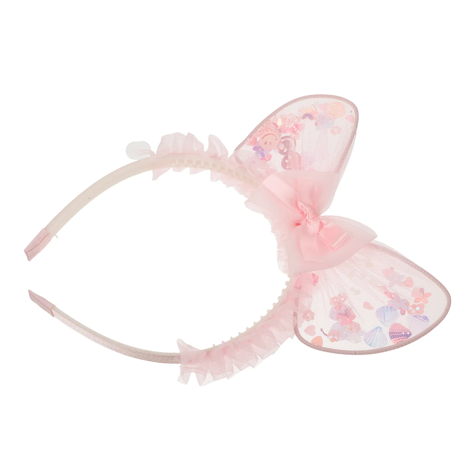 

Princess Head Hair Clip Bow Headb Girls Headdress Baby Pink Anti Slip Teeth Crown Hair Accessories for Birthdays Weddings