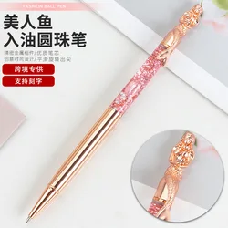 1PCS South Korea Ins Mermaid Bullet 1.0 Black Student Cartoon Girl Unisex Pen Children's School Office Signature Gift Stationery