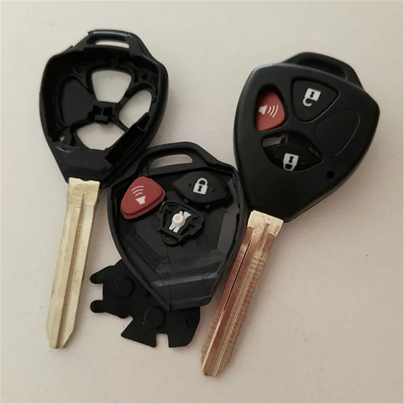 

5PCS Replacement remote car key Shell For Toyota Venza Camry RAV4 Yaris Scion TC 2+1 /3 Buttons TOY43 Blade