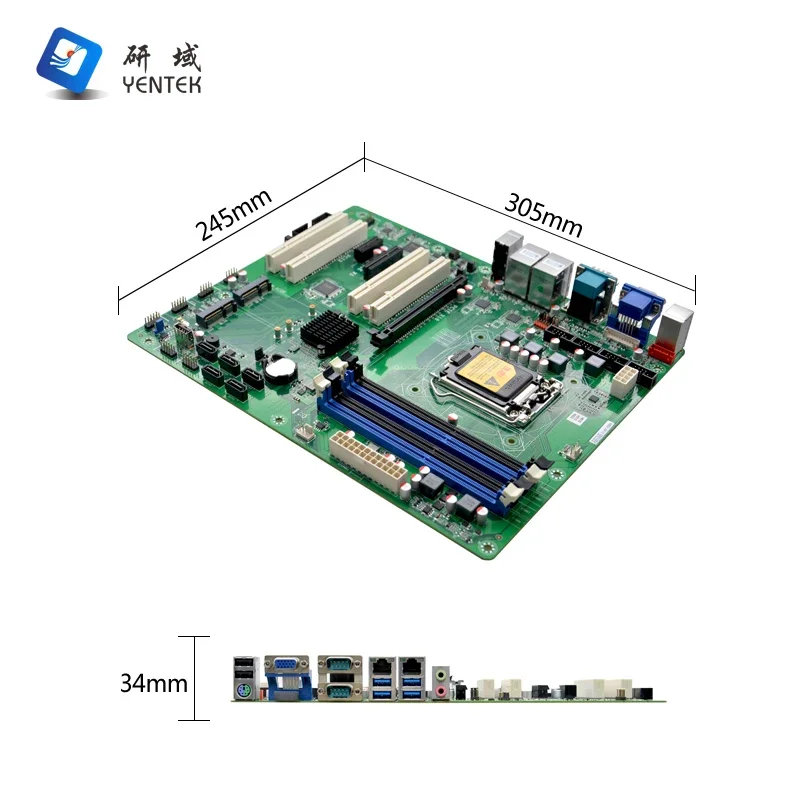 لوحة أم جديدة X86 H87 LGA1150 4 DDR3 5 SATA3.0 VGA 2 HD 2 LAN 6 RS232 COM 14 USB PCIEx16 X4 X1 لوحة أم صناعية ATX