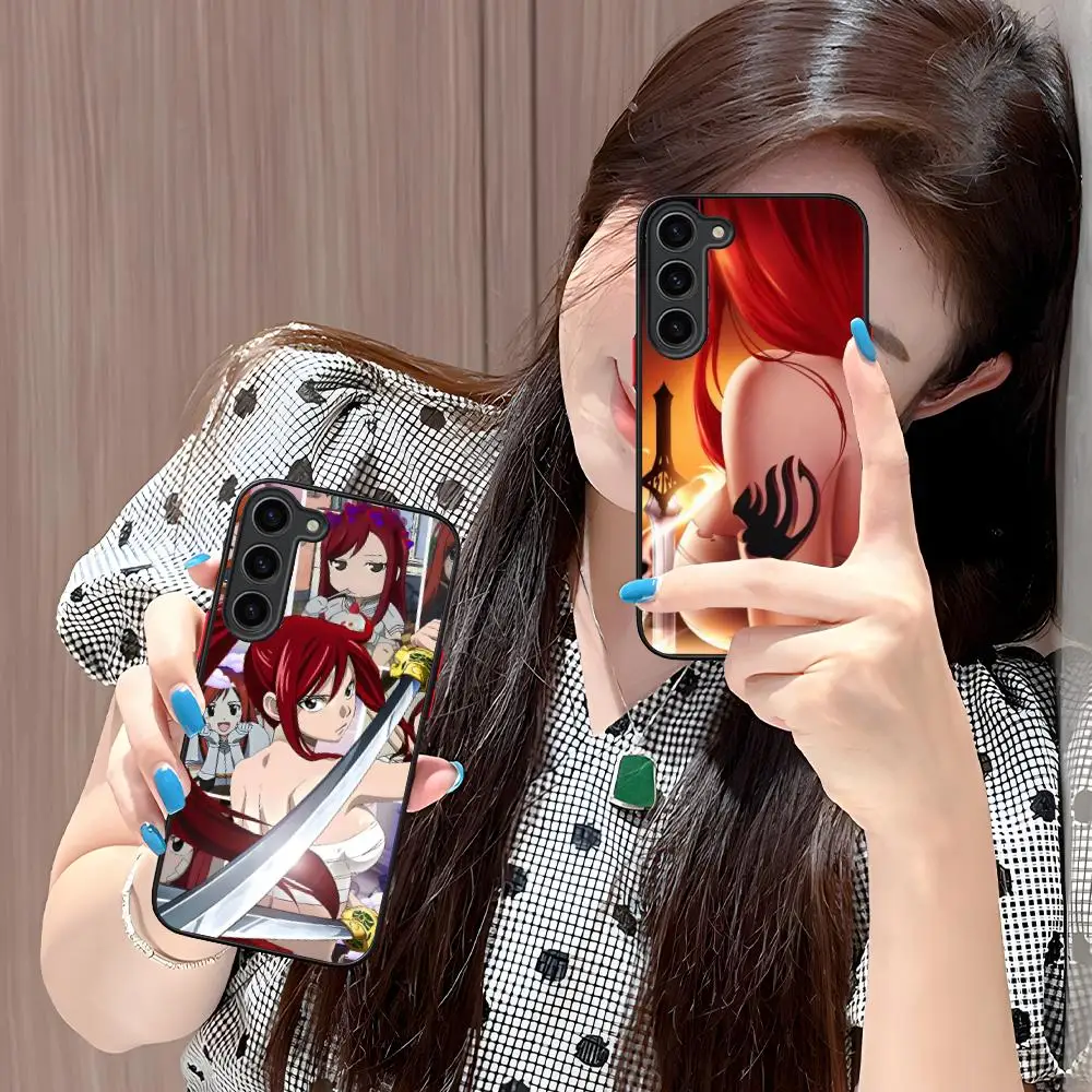 Fairy Tail Erza Phone Case for Samsung Galaxy S26 S25 S24 S23 S22 S21 Plus FE Ultra Skin Feel Shockproof Cover