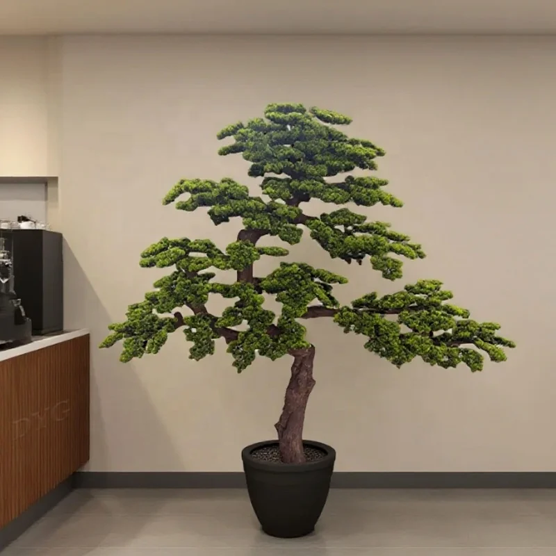 Custom Large Outdoor Indoor Artificial Bonsai Tree Artificial Green Pine Tree for Garden Centerpiece Decor